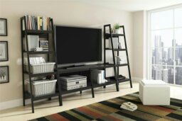 Rackhams Lawrence 4 Shelf Ladder Bookcase Bundle Black - Black - thumbnail 5