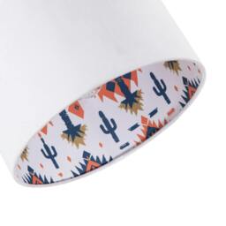 Rackhams Western Cactus Themed White Linen Lamp Shade with Inner Vibrant Print - thumbnail 3
