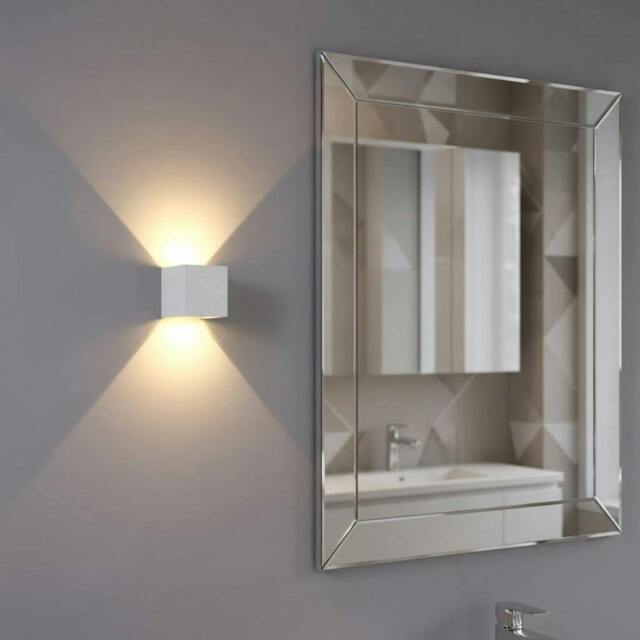 Rackhams 6 Watt White LED Up And Down Modern Bathroom Wall Light - image 1