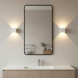 Rackhams 6 Watt White LED Up And Down Modern Bathroom Wall Light - thumbnail 3