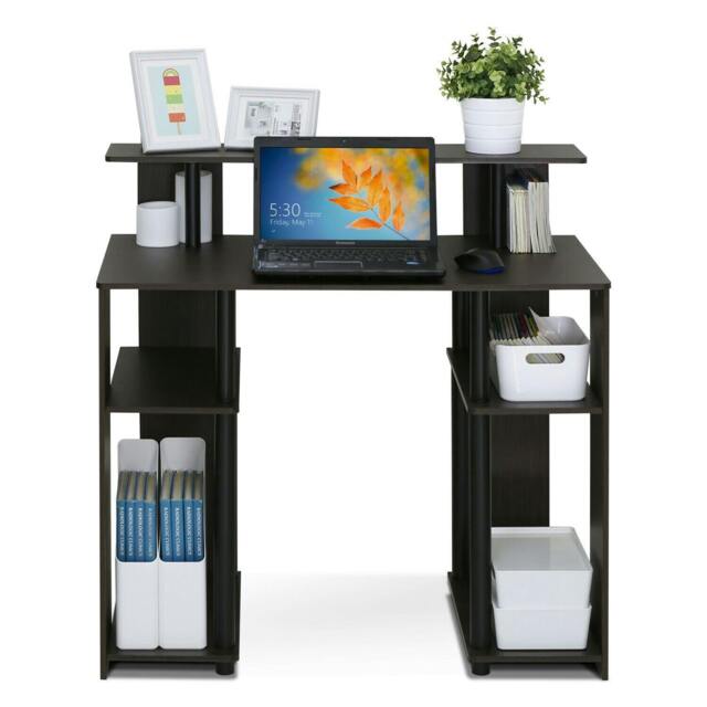 Rackhams JAYA Simple Design Computer Writing Desk, Walnut - Modern Desk Designed for Contemporary Interiors - 15071WNBK - image 1