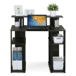 Rackhams JAYA Simple Design Computer Writing Desk, Walnut - Modern Desk Designed for Contemporary Interiors - 15071WNBK - thumbnail 1