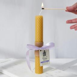 Rackhams Beeswax Lavender Candle - thumbnail 4