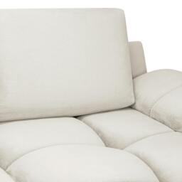 Rackhams Zura Plush Velvet Large U Shaped 4 - 5 Seater Sofa  - Cream, Grey or Mocha - Cream - thumbnail 3