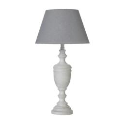 Rackhams Lentia Urn Linen Table Lamp (UK Plug) - Grey - One Size - Grey - 100% Mixed
