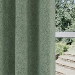 "Rackhams Green Textured Basketweave 100% Blackout Pencil Pleat Thermal Energy Saving Curtains - Ideal for Living Rooms & Bedrooms - 46"" (117cm) Width x 72"" (183cm) Drop" - thumbnail 3