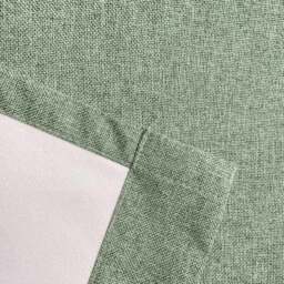 "Rackhams Green Textured Basketweave 100% Blackout Pencil Pleat Thermal Energy Saving Curtains - Ideal for Living Rooms & Bedrooms - 46"" (117cm) Width x 72"" (183cm) Drop" - thumbnail 4