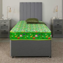 Rackhams Dreamy Dinosaur Kids Mattress - 16.5cm Deep, Dual-Sided Comfort - Green - 1 - 2ft6 Small Single Mattress (75cm x 190cm) - thumbnail 4