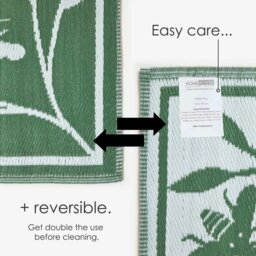 Rackhams Outdoor Rug Luxury Waterproof Reversible, For Garden, Floral Bee - 122 x 182 cm - thumbnail 5