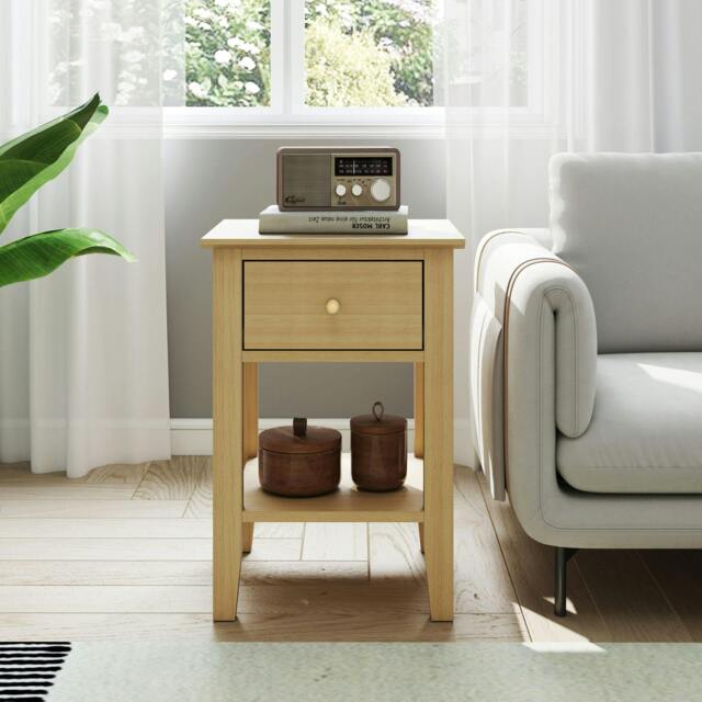 Rackhams Henley 1-Drawer Bedside Cabinet with Undershelf - image 1