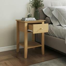 Rackhams Henley 1-Drawer Bedside Cabinet with Undershelf - thumbnail 3