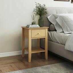 Rackhams Henley 1-Drawer Bedside Cabinet with Undershelf - thumbnail 2
