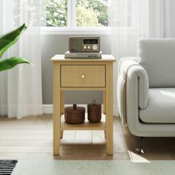 Rackhams Henley 1-Drawer Bedside Cabinet with Undershelf