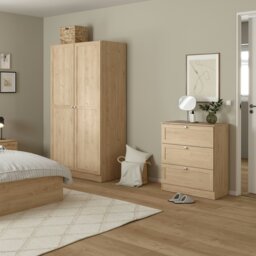 Rackhams Brande Chest with 3 Frame Drawers in Jackson Hickory - Oak - Matt - Melamine - thumbnail 6