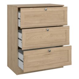 Rackhams Brande Chest with 3 Frame Drawers in Jackson Hickory - Oak - Matt - Melamine - thumbnail 5