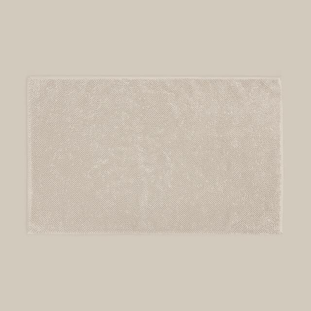 Rackhams Loop Organic Cotton Reversible Bath Mat - Light Grey - image 1