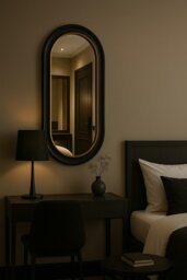 Rackhams Pill Mirror - Black and Gold - 800 x 500mm - Oxford - Oxford - thumbnail 3