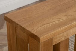 Rackhams Dakota Solid Oak Lamp Table for Living Room - Brown - thumbnail 3