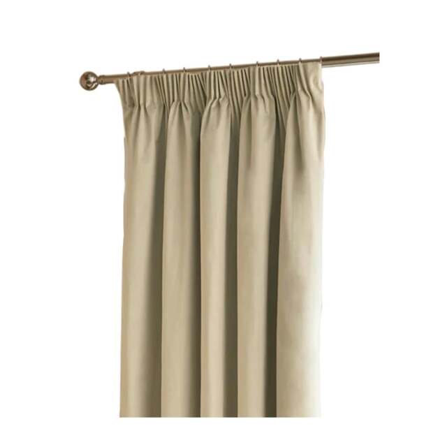 Rackhams Ultimate Velvet Eyelet Curtains - Natural - 168cm x 183cm - Natural - 100% Polyester - image 1