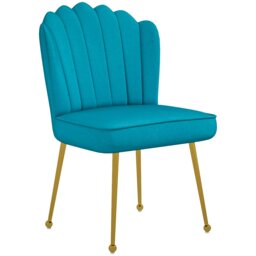 Rackhams Velvet-Feel Shell Accent Chair Home Bedroom Lounge - Pink - Velvet-touch Polyester, Steel - thumbnail 3