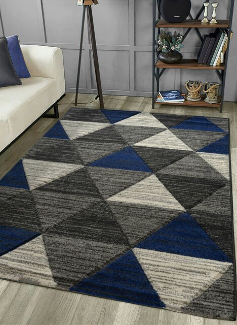 Rackhams Vision Carved Rug - 160 x 230 - Blue