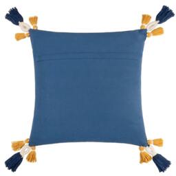 Rackhams Regal Embroidered Leopard Cushion Cover - Royal Blue - 50cm x 50cm - Royal Blue - 100% Cotton - thumbnail 2