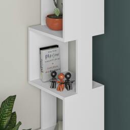 Rackhams Piri 5 Tier Tall Freestanding Bookcase (H) 161cm - White - thumbnail 6