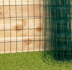 Rackhams 10m x 60cm of Green PVC Plastic Coated Metal Garden Border / Fence - Trellis and Screening - thumbnail 4