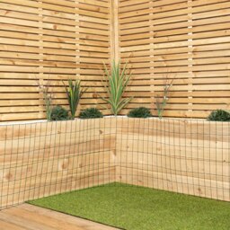 Rackhams 10m x 60cm of Green PVC Plastic Coated Metal Garden Border / Fence - Trellis and Screening - thumbnail 2