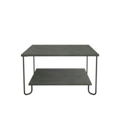 Rackhams Marbo Coffee Table with Open Shelf Modern Multipurpose Design H 45cm - Ancient White - thumbnail 3