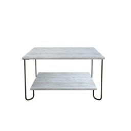 Rackhams Marbo Coffee Table with Open Shelf Modern Multipurpose Design H 45cm - Ancient White - thumbnail 4