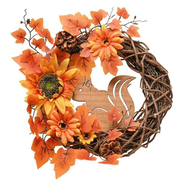Rackhams Handmade Autumn Wreath With A Squirrel - image 1
