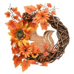 Rackhams Handmade Autumn Wreath With A Squirrel