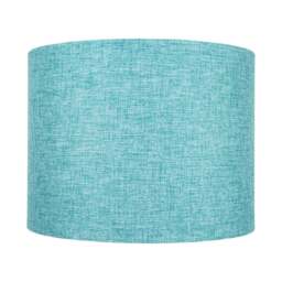 Rackhams Contemporary and Sleek 10 Inch Teal Linen Fabric Drum Lamp Shade 60w Maximum - thumbnail 2