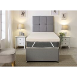 Rackhams European Double Memory Foam Mattress Topper - 2.5cm Thick - White - 1 - 4ft Small Double Mattress (120cm x 190cm) - thumbnail 6
