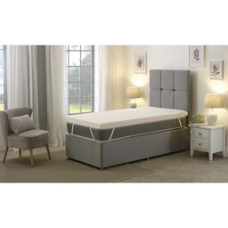 Rackhams European Double Memory Foam Mattress Topper - 2.5cm Thick - White - 1 - 4ft Small Double Mattress (120cm x 190cm) - thumbnail 5