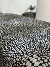 Rackhams Premium Leopard Print Ottoman Bench – Fabric Footstool & Coffee Table (Non-Storage) - 19 x 17 Inches (48 x 43cm) - thumbnail 4