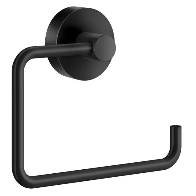 Rackhams Matt Black Toilet Roll Holder - image 1