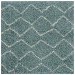 Rackhams Moroccan Duck Egg Blue Shaggy Rug - 850 - 120X120 cm - thumbnail 1