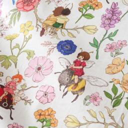 Rackhams Garden Friends Reversible Cotton Duvet Cover Set White - Double - White - thumbnail 4