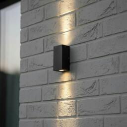 Rackhams 6 Watt LED Black Outdoor Up And Down Wall Light