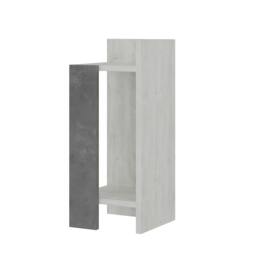 Rackhams Elos Modern Narrow Bedside Table Right Module 25x25x60cm - Mocha Grey - thumbnail 3