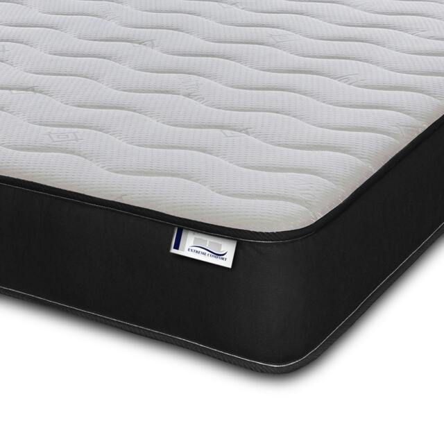 Rackhams Shorty Memory Foam Sprung Mattress - Coil Springs & Memory Foam Layer - Black - 1 - 5ft King Mattress (150cm x 200cm) - image 1