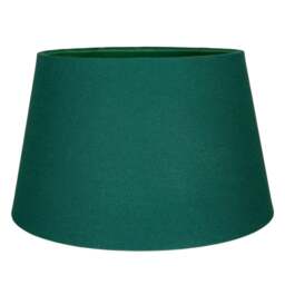 Rackhams Traditional 30cm Forest Green Linen Fabric Drum Table/Pendant Shade 60w Maximum