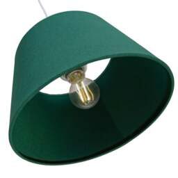 Rackhams Traditional 30cm Forest Green Linen Fabric Drum Table/Pendant Shade 60w Maximum - thumbnail 4