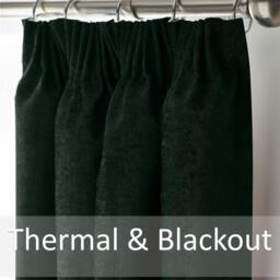 Rackhams Chenille Blackout Pencil Pleat Top Curtains - 168cm width x 229cm drop - thumbnail 3
