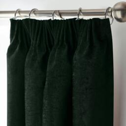 Rackhams Chenille Blackout Pencil Pleat Top Curtains - 168cm width x 229cm drop - thumbnail 2