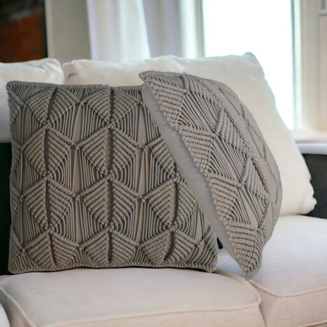 Rackhams Esmi Cushion Set of 2 - Grey - image 1