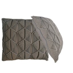 Rackhams Esmi Cushion Set of 2 - Grey - thumbnail 2