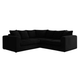 Rackhams Stockley Corner Sofa - Black - Corner Sofa - thumbnail 2